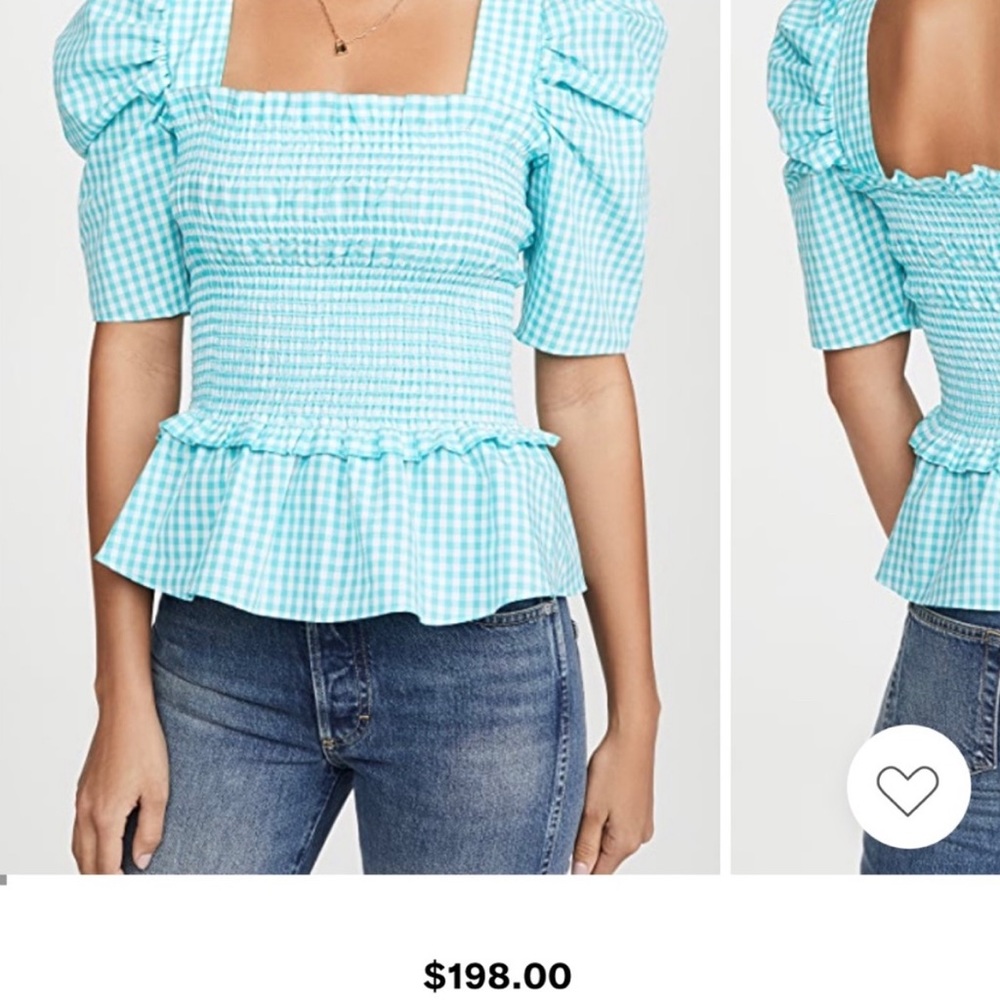 Amanda Uprichard Gingham Top XS